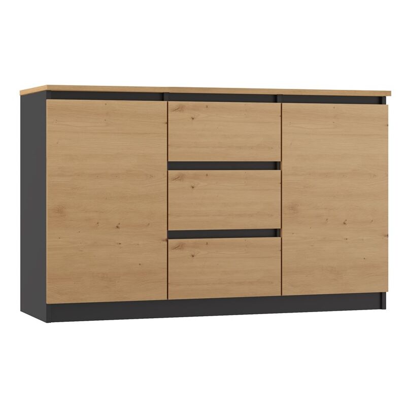 foto del prodotto milena cassettone a 2 ante 3 cassetti dimensioni 75x120x40 mobili contenitori credenza