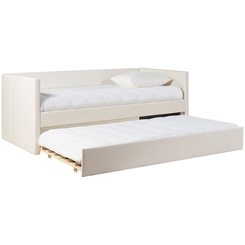 foto del prodotto miliboo letto estraibile bianco 90x190 cm elie