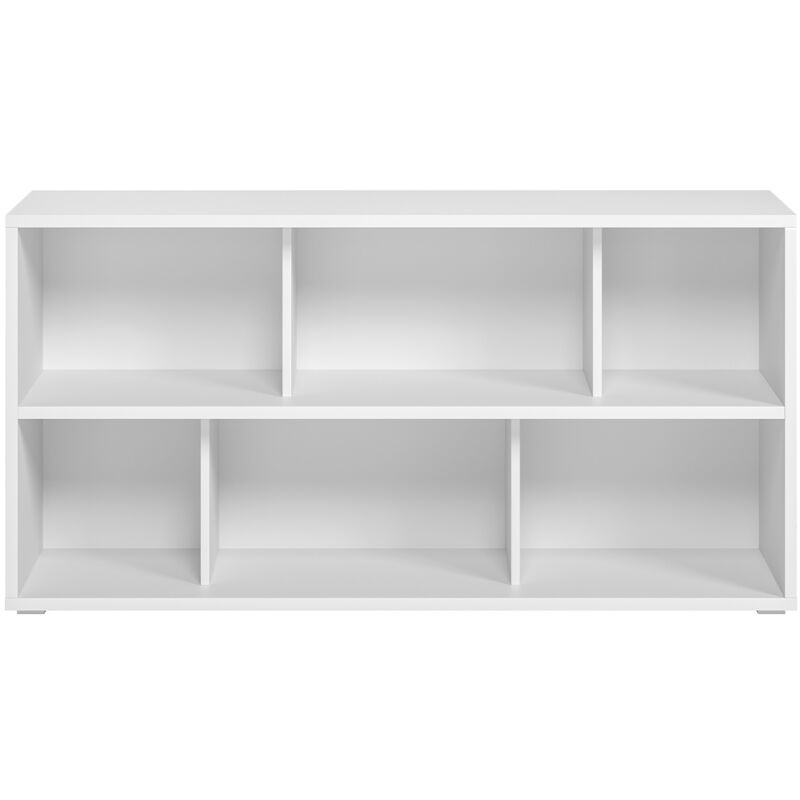 foto del prodotto miliboo libreria bassa legno bianco l140 cm epure