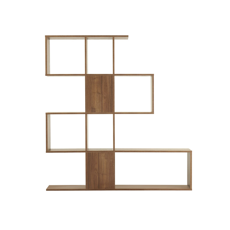 foto del prodotto miliboo libreria scandinava mobile divisorio design finitura noce h147 cm como