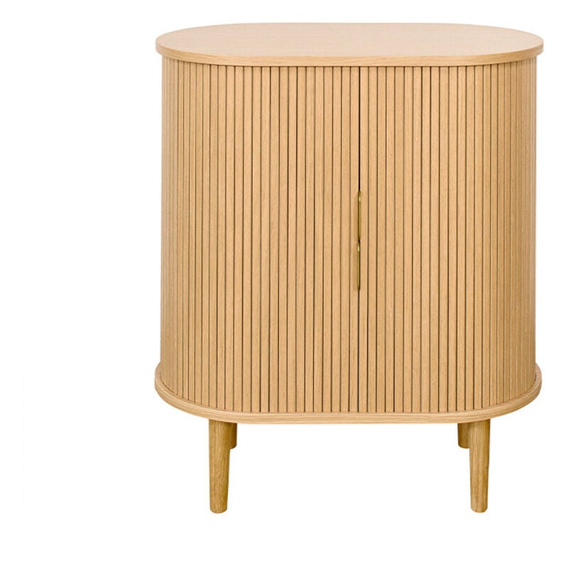 foto del prodotto miliboo madia vintage con ante scorrevoli legno chiaro rovere l70 cm epic