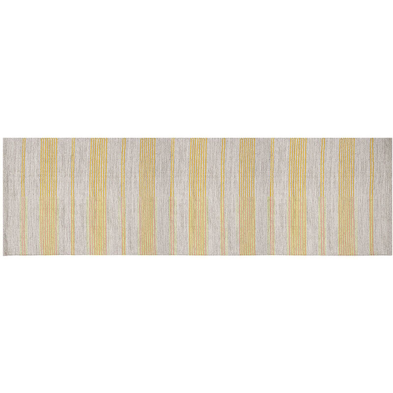 foto del prodotto miliboo passatoia per corridoio in cotone giallo e beige 60 x 200 cm cabourg