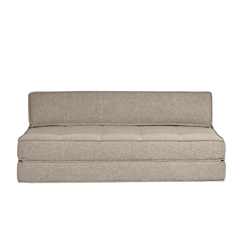 foto del prodotto miliboo poltrona letto 2 posti in tessuto color talpa katy