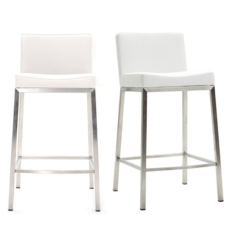 foto del prodotto miliboo sgabello design 66cm bianco set di 2 epsilon