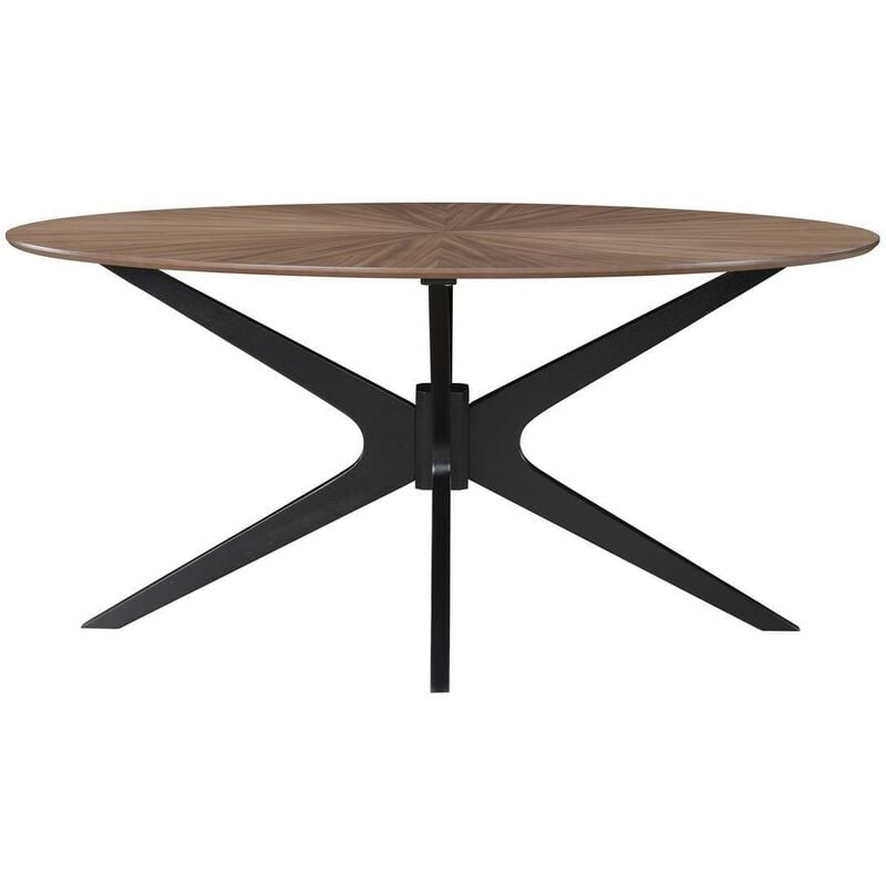foto del prodotto miliboo tavolo da pranzo design ovale noce l160 cm dielli