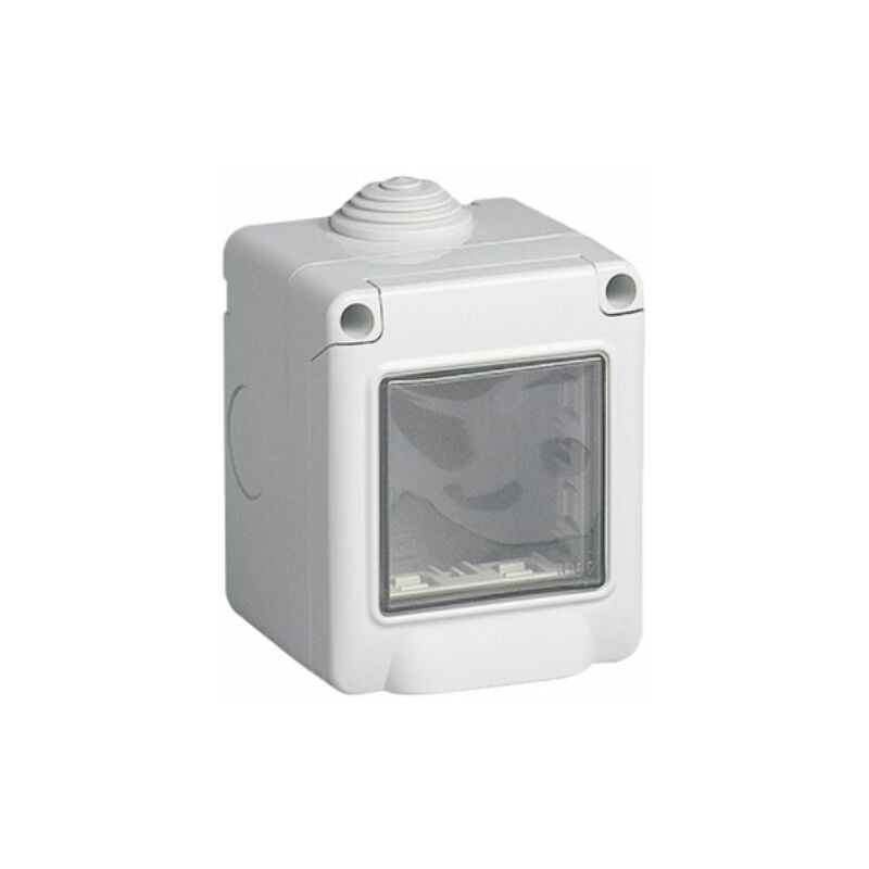 foto del prodotto mille lucciole cassetta 2 moduli da parete con sportello ip55 compatibile vimar plana tot