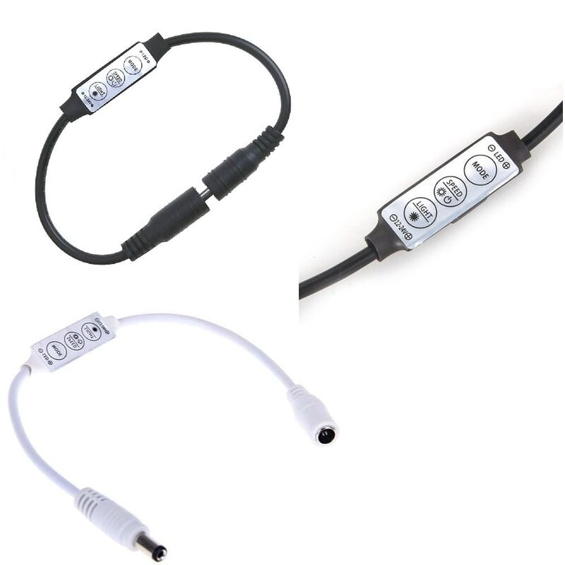 foto del prodotto mille lucciole controller strip striscia led 12v volt dimmerabile e interruttore accensione on off nero