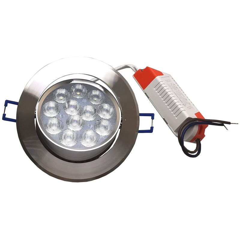 foto del prodotto mille lucciole faro faretto led incasso alluminio 12w ip20 orientabile rotondo 3000k 4000k 6500k fredda bianca 6500k
