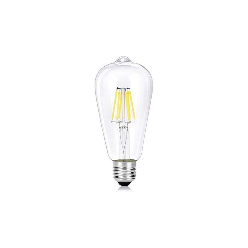 foto del prodotto mille lucciole lampadina led filamento vintage 8w attacco grande e27 trasparente luce bianco freddo calda lineare a basso consumo luce fredda