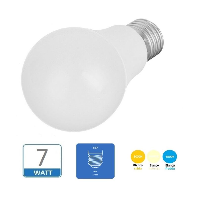 foto del prodotto mille lucciole lampadina led globo e27 7w pallina sfera opaco luce calda naturale bianca fredda fredda bianca 6500k