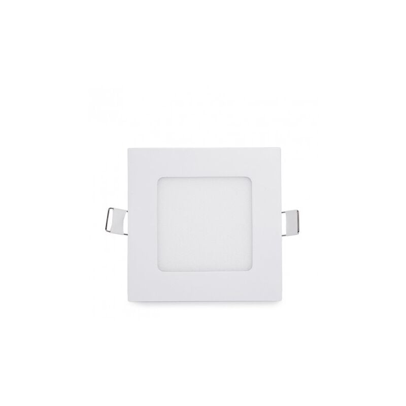 foto del prodotto mille lucciole pannello led quadrato bianco slim 6w ip20 incasso faro faretto luce bianca fredda 6500k naturale 4500k calda 3000k downlight calda