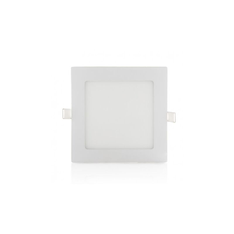 foto del prodotto mille lucciole pannello led quadrato slim 12w ip20 incasso faro faretto completo driver bianco luce calda naturale fredda downlight calda 3000k