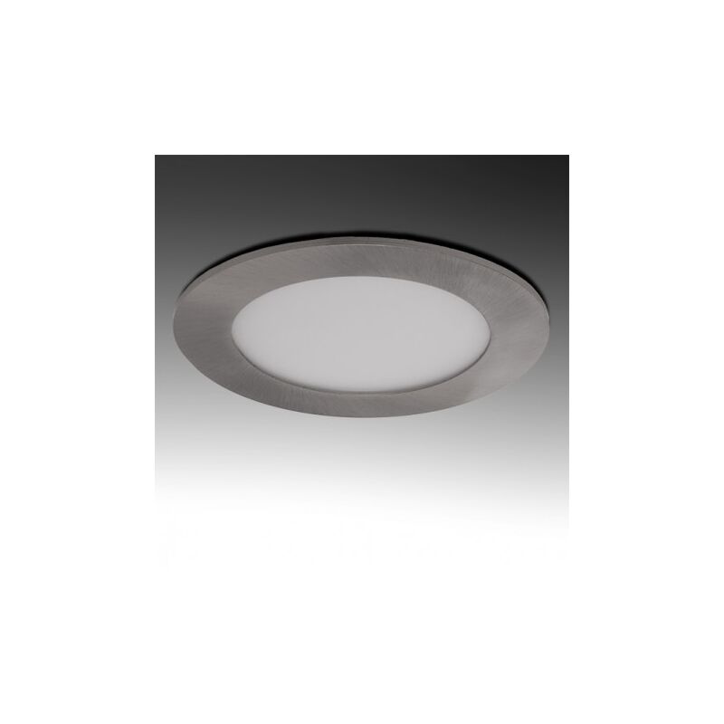 foto del prodotto mille lucciole pannello rotondo acciaio satinato nichel slim led 3w ip20 incasso faro faretto luce bianca fredda naturale calda downlight fredda