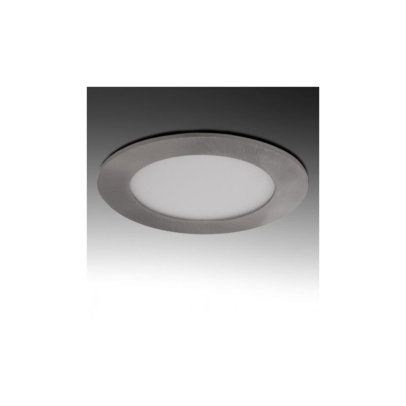 foto del prodotto mille lucciole pannello rotondo acciaio satinato nichel slim led 3w ip20 incasso faro faretto luce bianca fredda naturale calda downlight naturale