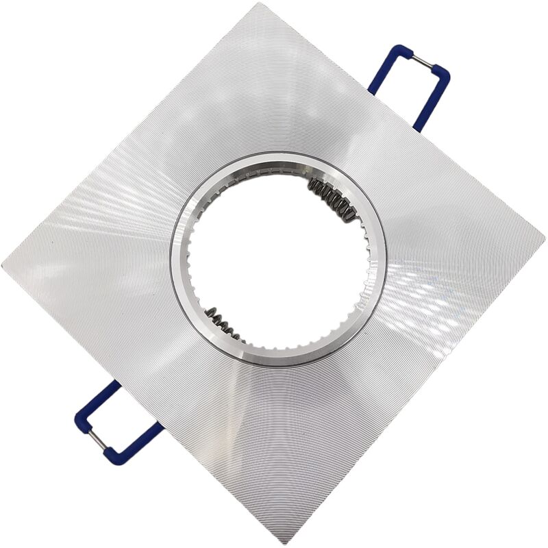 foto del prodotto mille lucciole portafaretto quadrato fisso da incasso soffitto cartongesso ultra slim per lampadine led gu10 mr16 argento