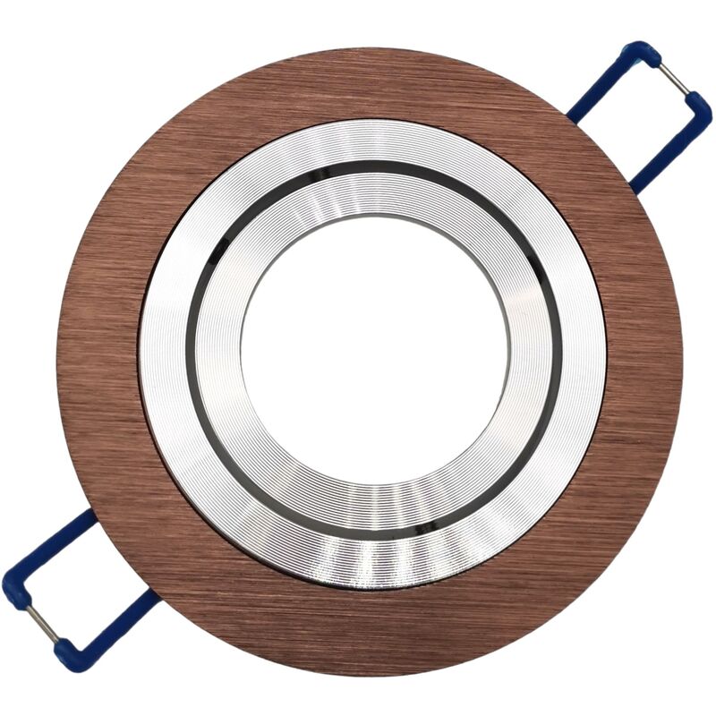 foto del prodotto mille lucciole portafaretto tondo orientabile da incasso cartongesso per lampadine led gu10 con ghiera svitabile marrone