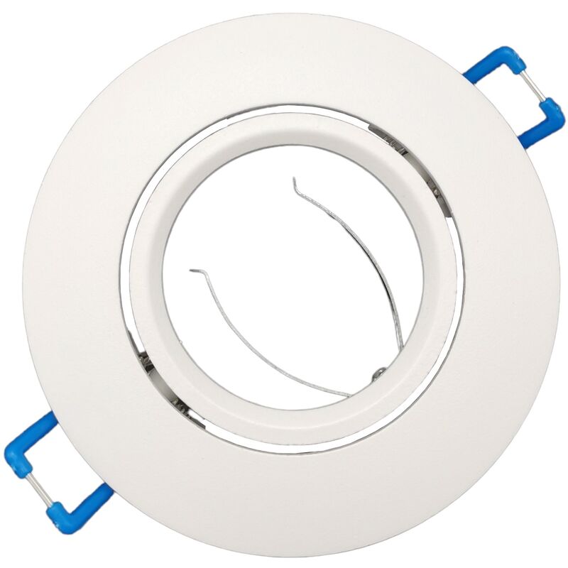 foto del prodotto mille lucciole portafaretto tondo orientabile da incasso soffitto cartongesso per lampadine led gu10 mr16 bianco