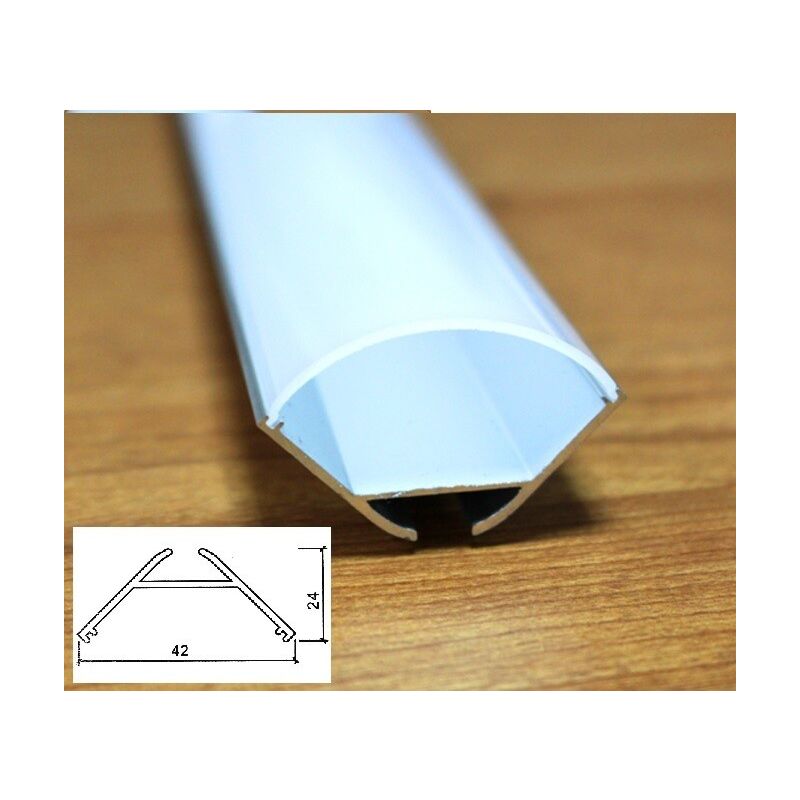 foto del prodotto mille lucciole profilo alluminio angolare grande a plafoniera strisce strip led barra rigida copertura opaca