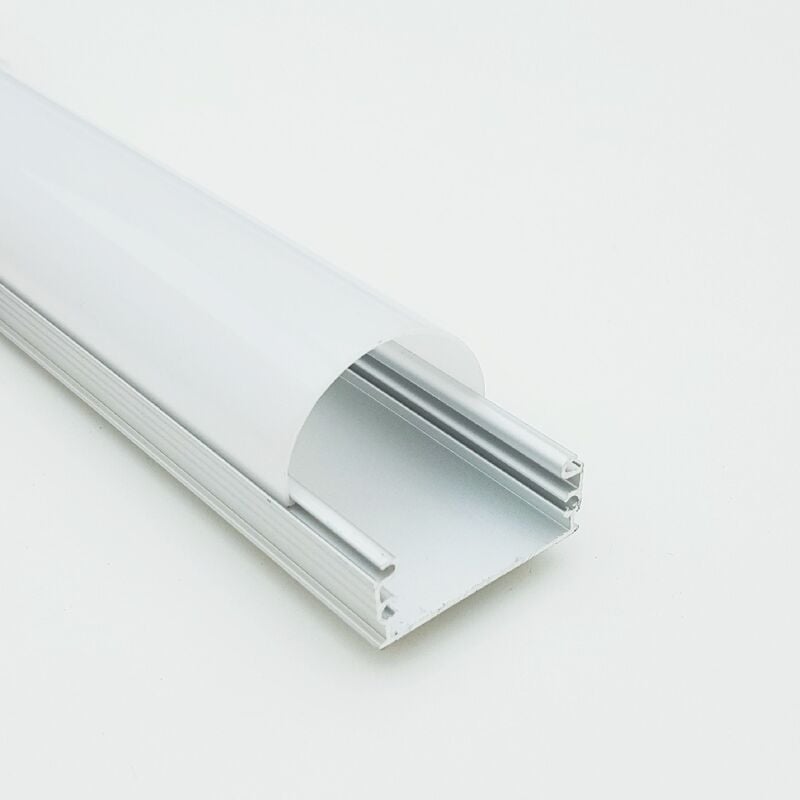 foto del prodotto mille lucciole profilo alluminio largo 24 mm 2mt strisce strip led barra rigida copertura opaco