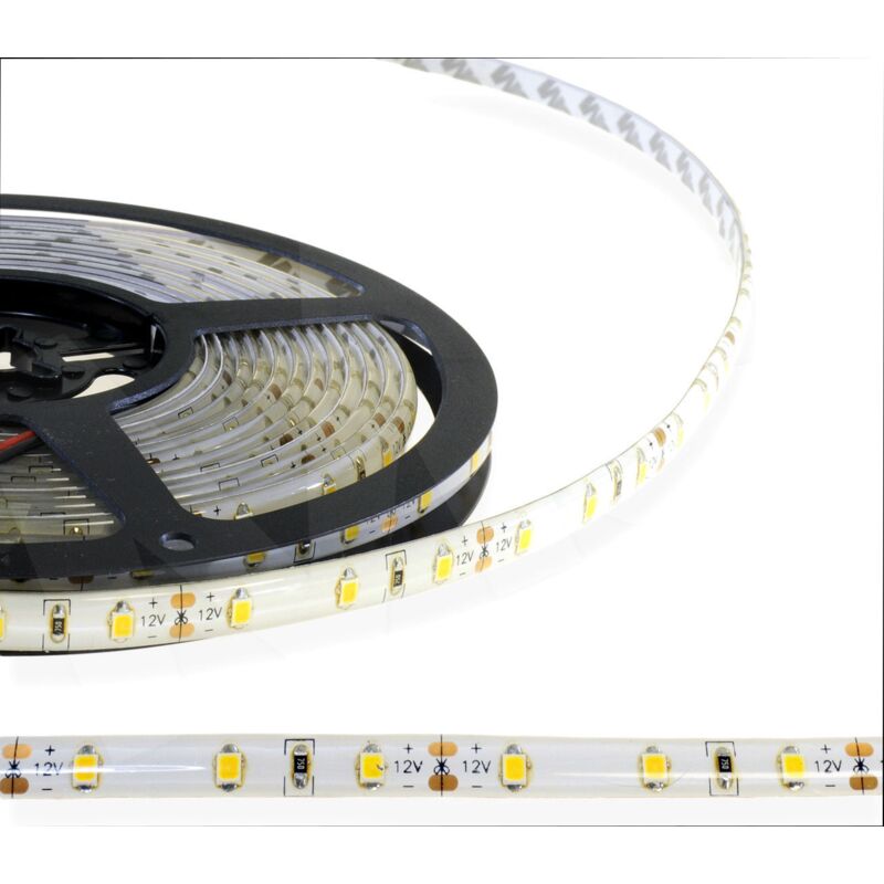 foto del prodotto mille lucciole strip led 24v 2835 smd ip65 striscia 5 metri luce calda e naturale strip 300 led fredda bianca 6500k