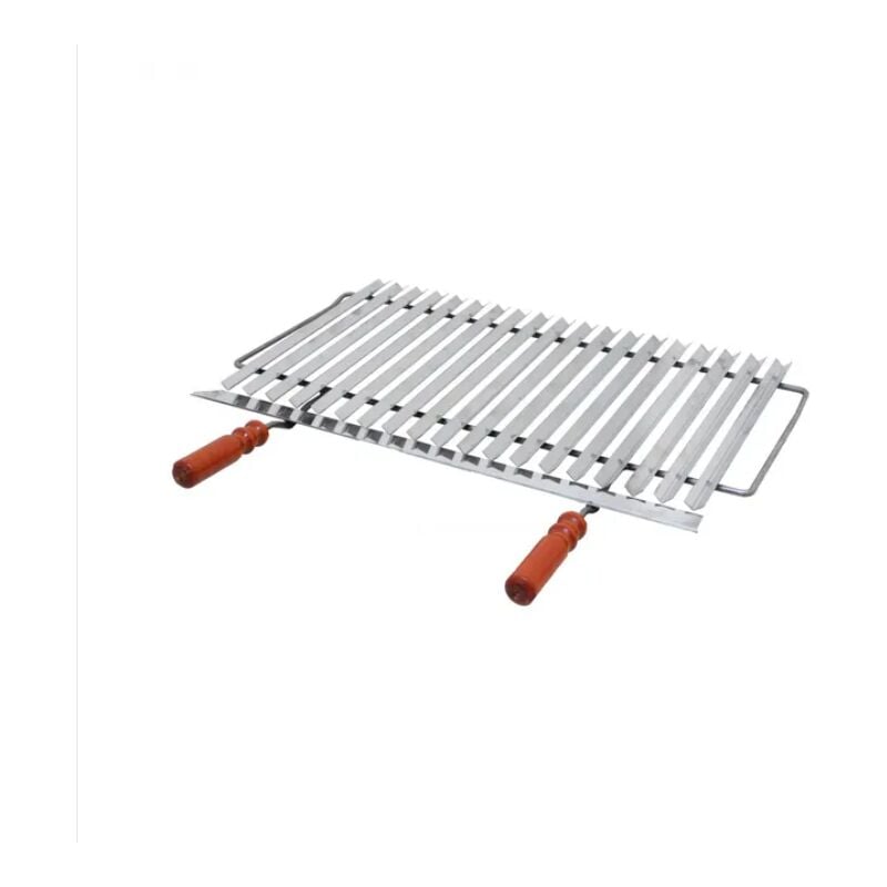 foto del prodotto mille srl - griglia barbecue scola grasso cm 51x42 - in acciaio cromato alimentare - modello eos -