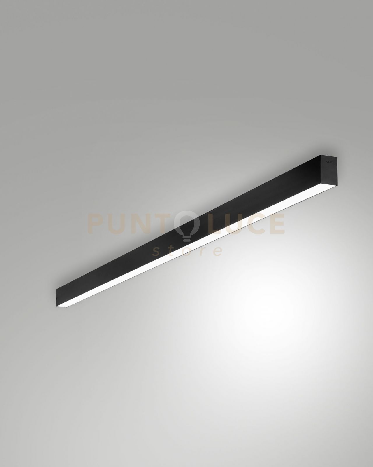 foto del prodotto millet plafoniera nera a led 3000k 3380lm 23w opale dimmerabile dali ip40 100cm
