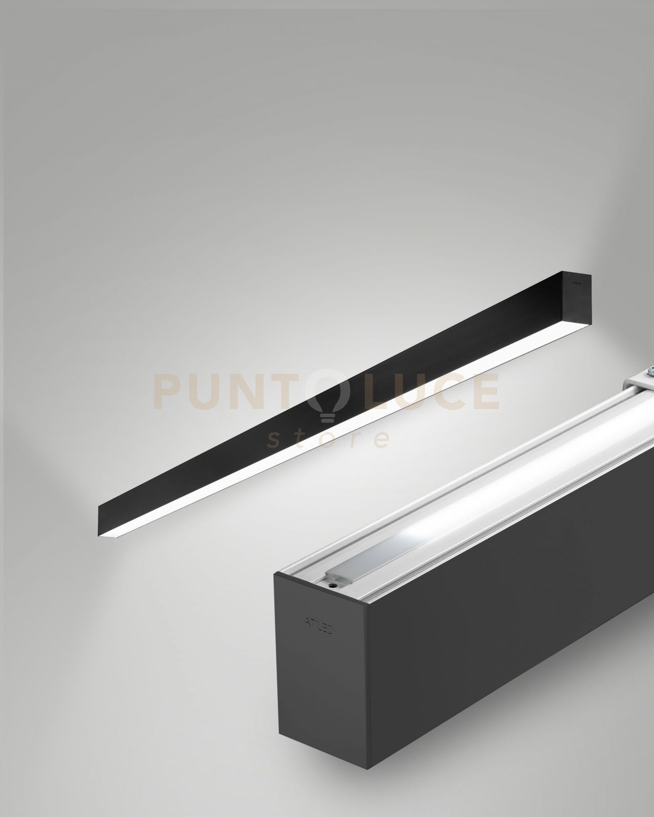 foto del prodotto millet profilo da parete doppia emissione nero ww opale on off ip40 100cm 3000k 3380 1290lm 23 15w