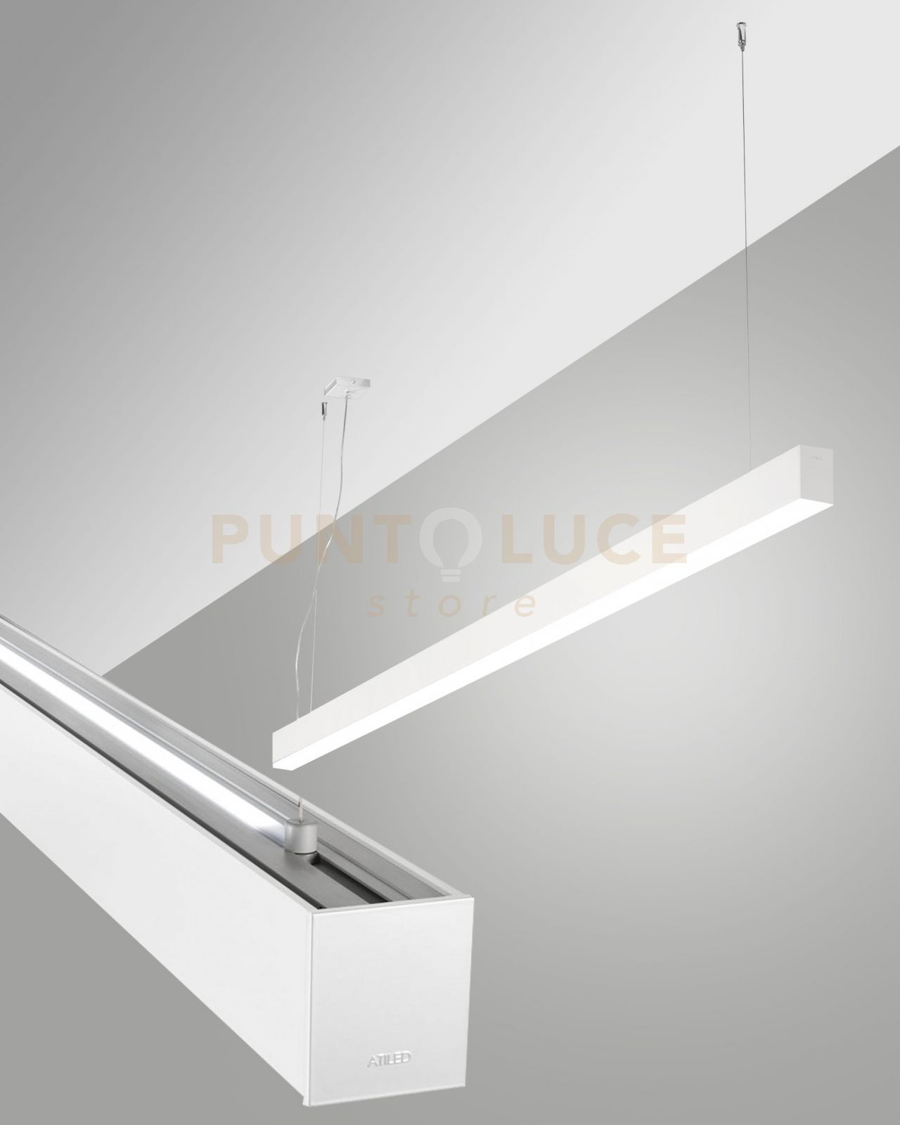 foto del prodotto millet sospensione doppia emissione bianca a led 3000k 3380 1290lm 23w 15w opale dimmerabile dali ip40 mt