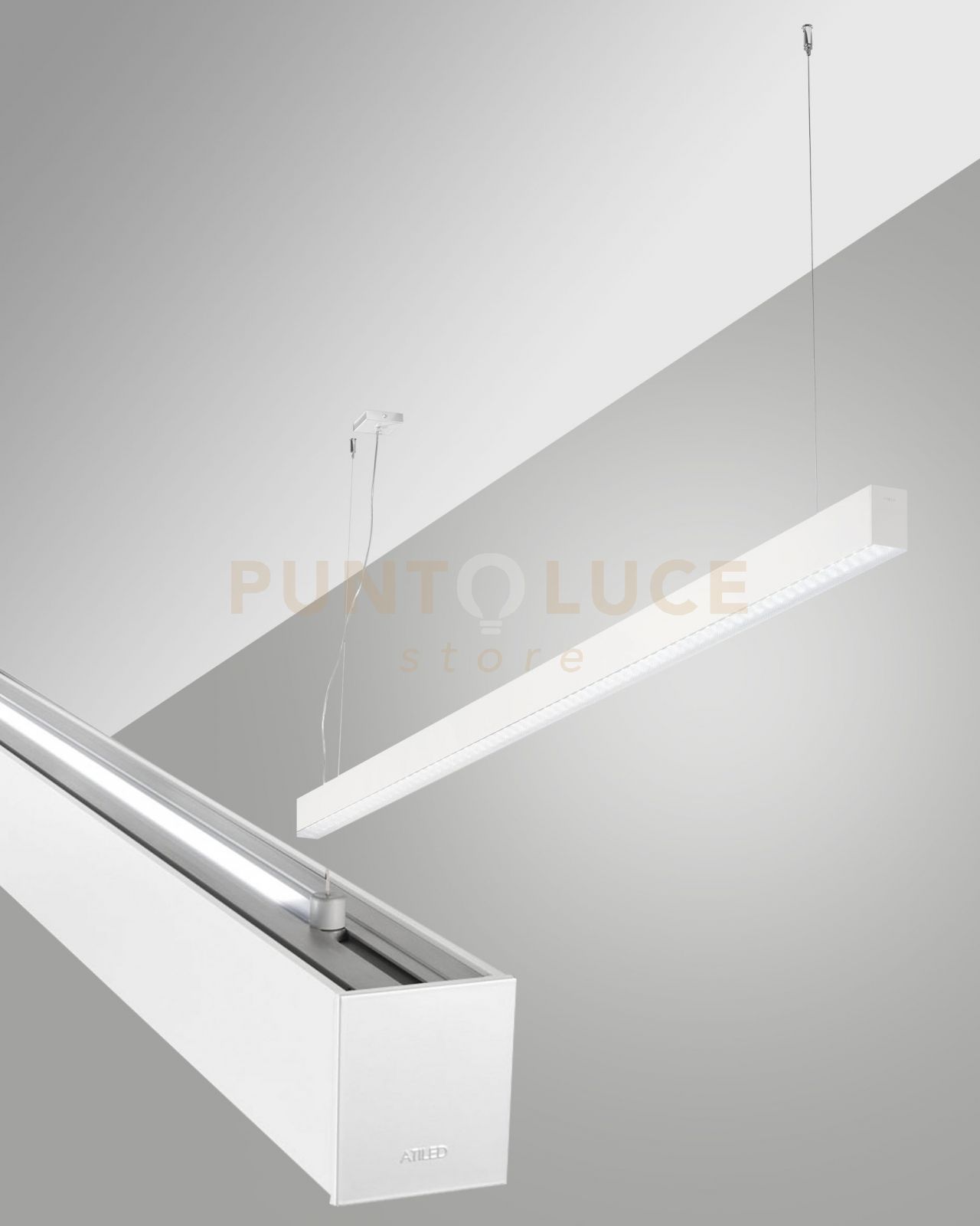 foto del prodotto millet sospensione doppia emissione bianca a led 4000k 3580 1440lm 23w 15w prismatic on off ip40 mt