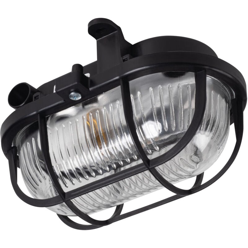 foto del prodotto milo ip44 vetro e plastica nero 27 e27 25 25w max