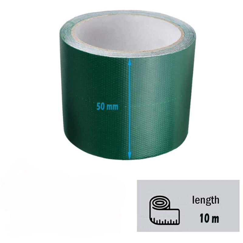 foto del prodotto milo srl banda di giunzione biadesiva per prato nastro impermeabile verde 5cm x 10m 4f