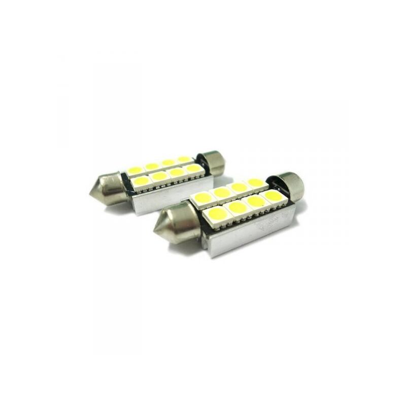 foto del prodotto milo srl lampadina led siluro canbus t11 c5w 42mm 8 smd 5050 12v luci targa con dissipatore