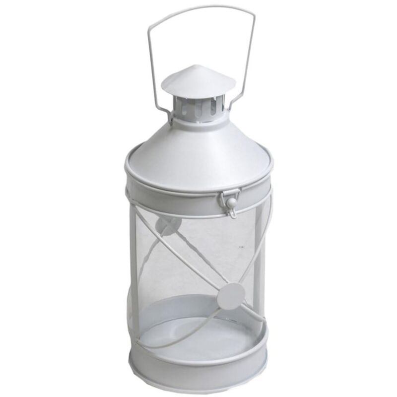 foto del prodotto milo srl lanterna in metallo ad incrocio appendibile da esterno e giardino h 27 cm verde