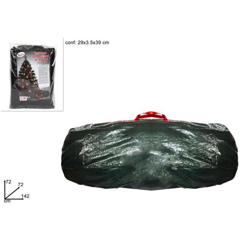 foto del prodotto milo srl lupex shop custodia a sacco in plastica porta decorazioni di natale, albero di natale e varie oggettistiche, dimensioni 72x72x142cm
