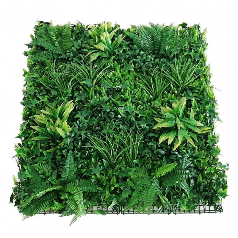 foto del prodotto milo srl siepe artificiale per parete sempreverde verticale giungla da intero ed esterno 1 x 1 mt