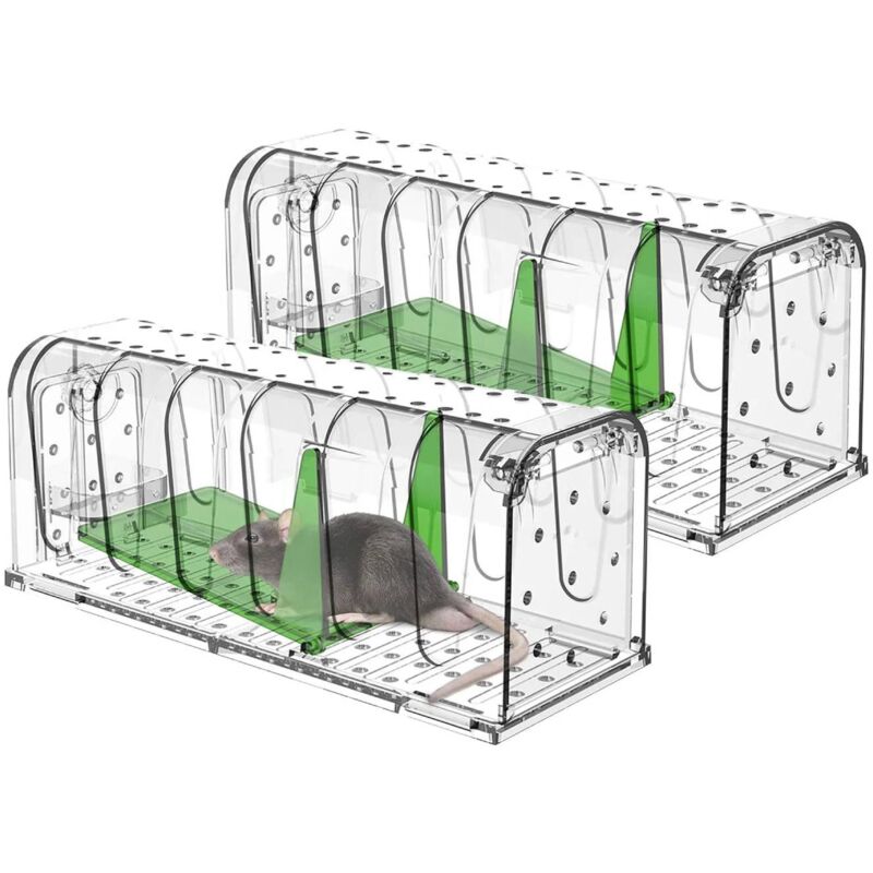 foto del prodotto milo srl trappola per topi vivi ecologica in policarbonato set da 2