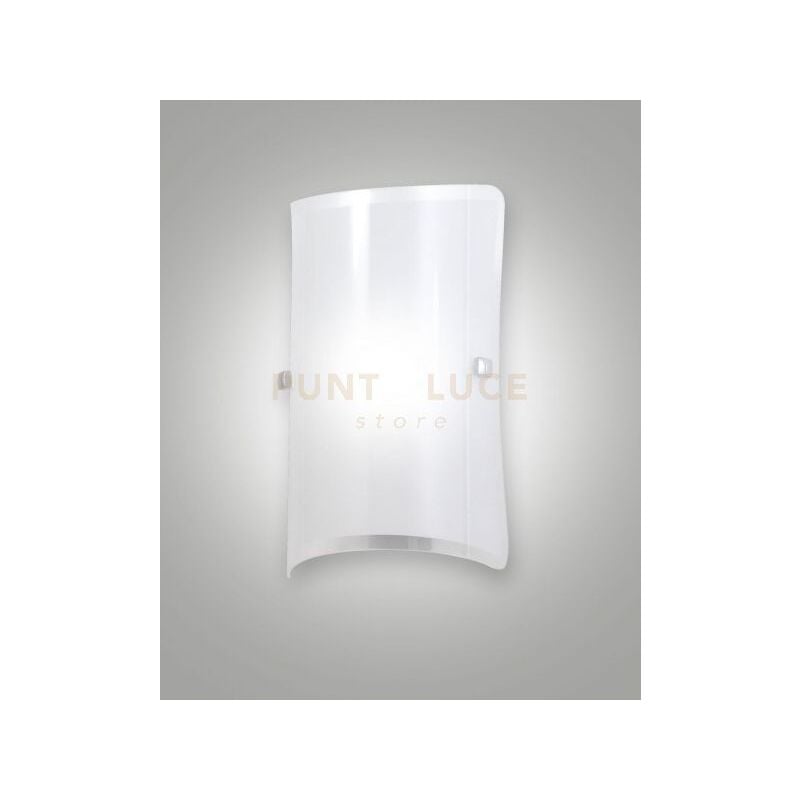 foto del prodotto milton applique bianca 15x26 cm in vetro e metallo 1 luce attacco e27