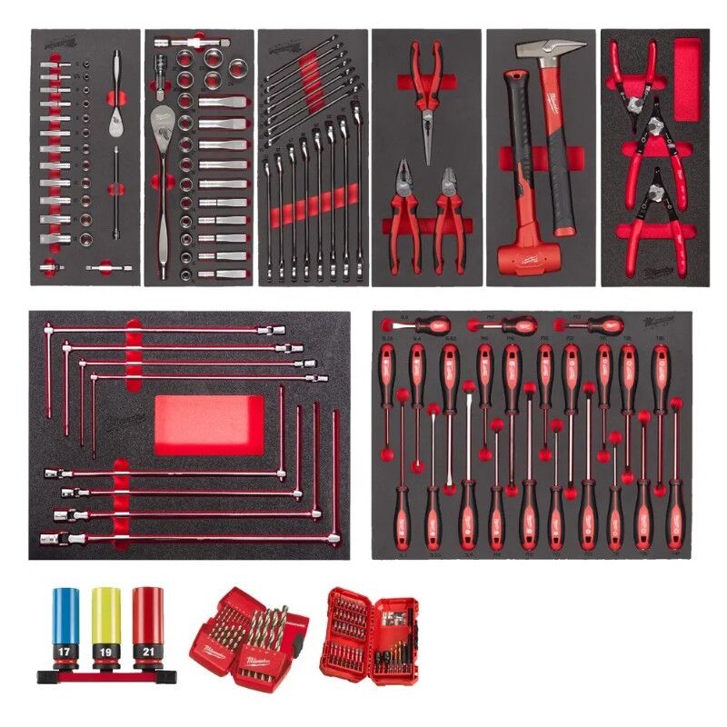 foto del prodotto milwaukee assortimento automotive per carrello 172 pezzi