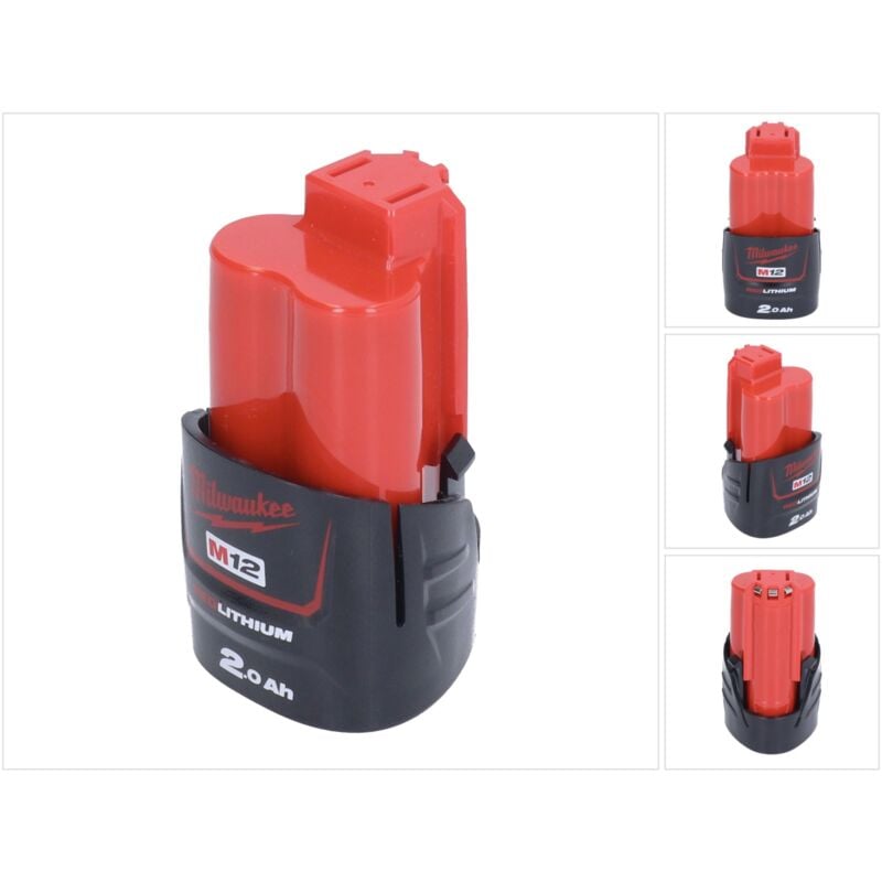 foto del prodotto milwaukee batteria m12 b2 12 v 2,0 ah 2000 mah li ion 1 pezzo