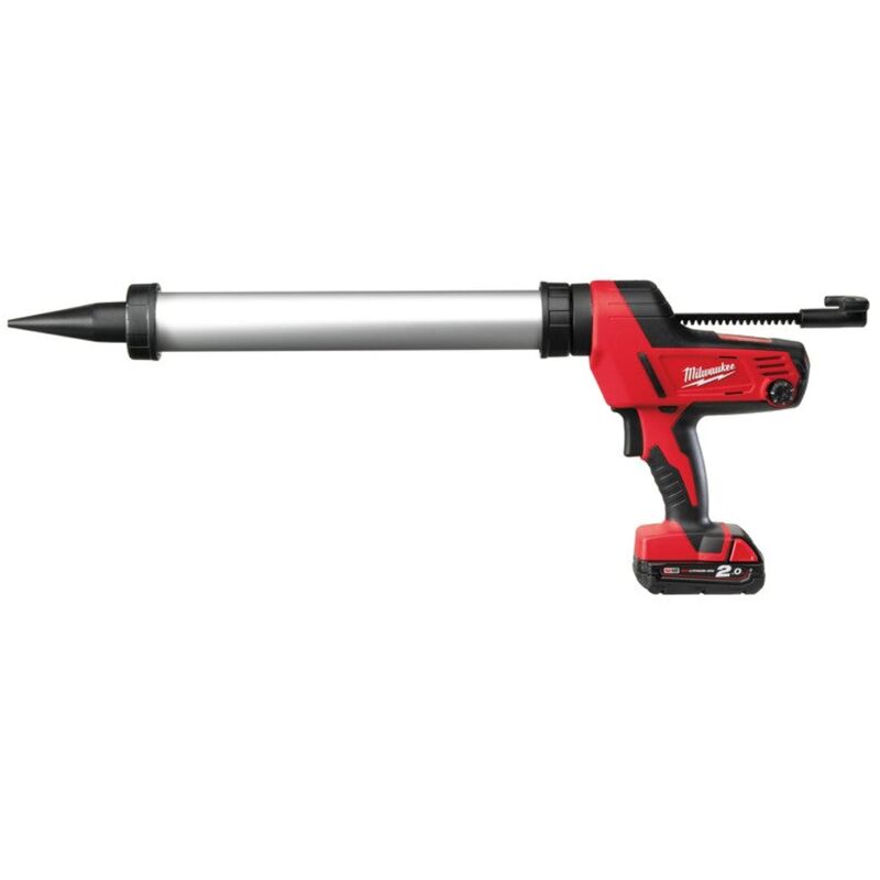 foto del prodotto milwaukee c18 pcg 600a 201b pistola per sigillanti da 600 ml, corpo tubolare in alluminio