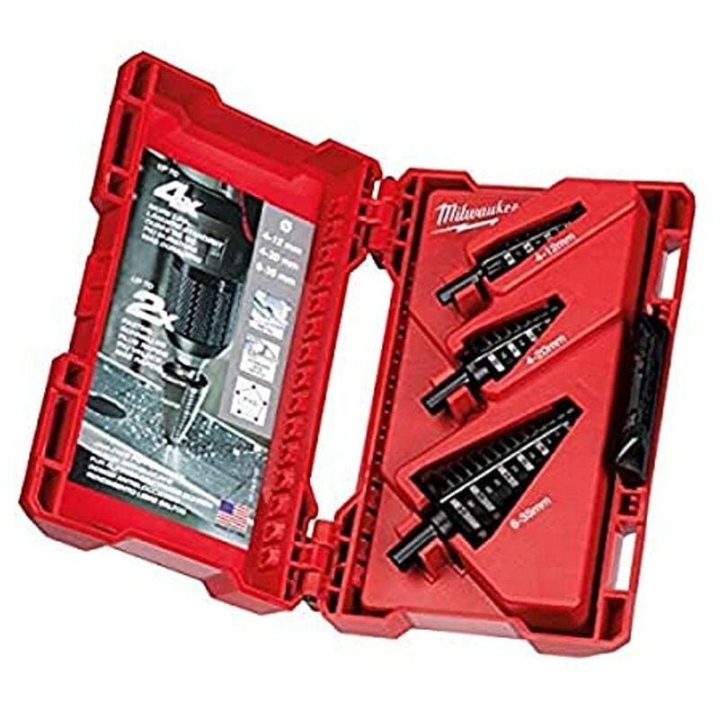 foto del prodotto milwaukee cofanetto da 3 frese a gradino 3 5 6 48899399