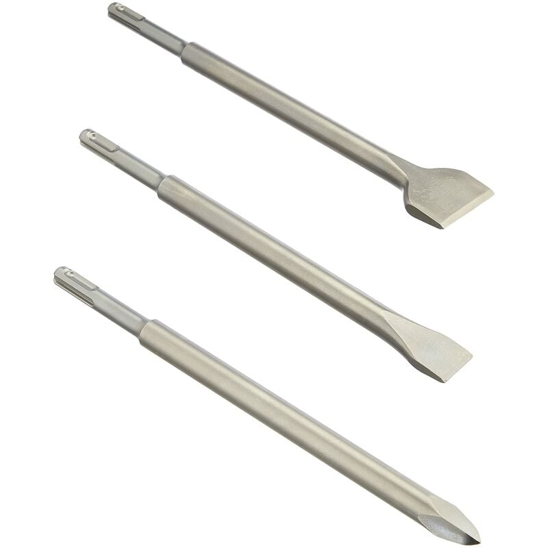 foto del prodotto milwaukee estuche sds plus de 3 piezas 200mm puntero, cincel y cincel ancho