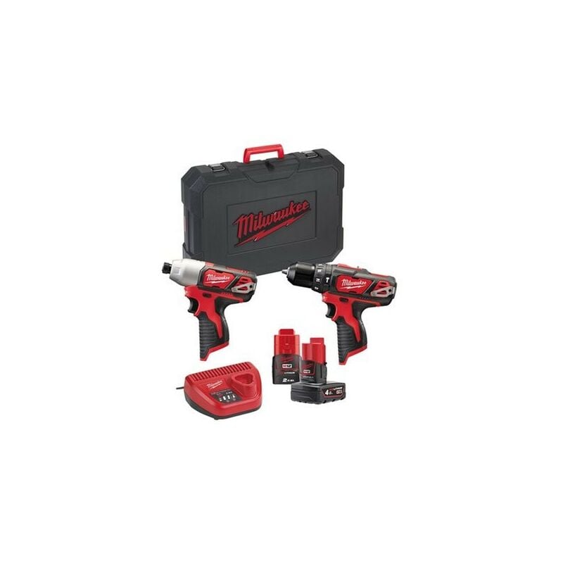 foto del prodotto milwaukee kit m12 trapano avvitatore e avvitatore a impulsi 4933443497