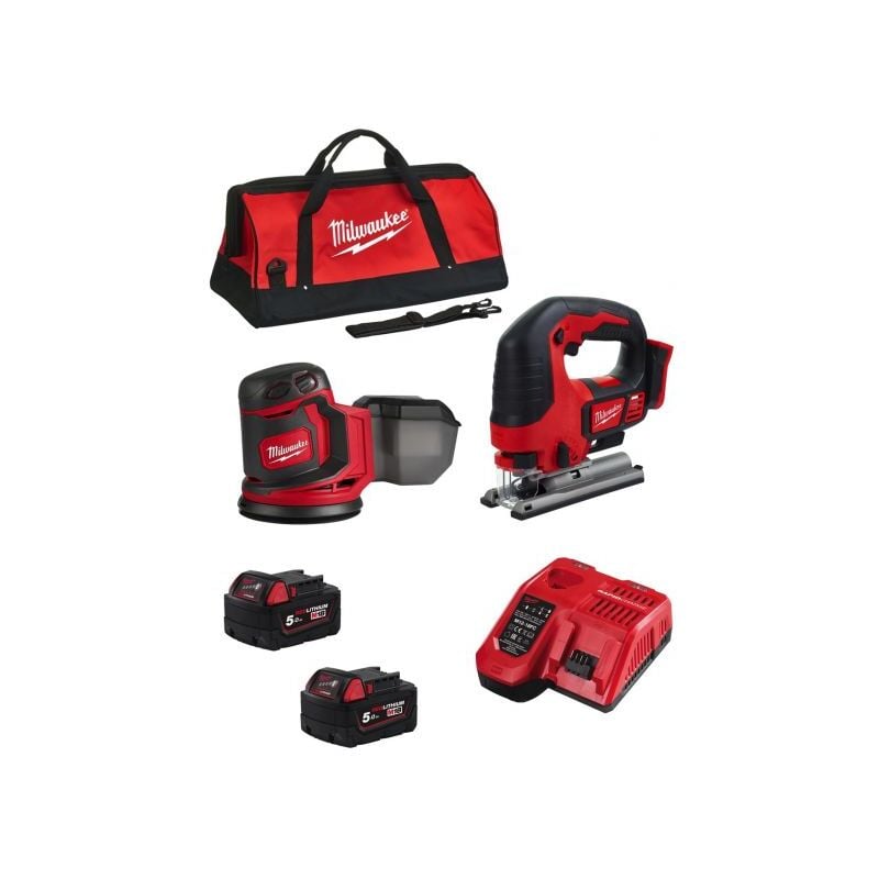 foto del prodotto milwaukee kit mwk203bag m18bjs m18bos125 2 x.. 8435587930259