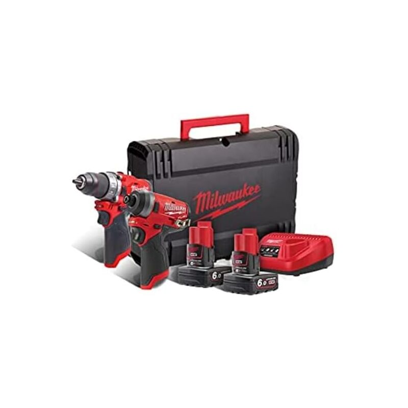 foto del prodotto milwaukee kit trapano a percussione avvitatore a impulsi m12fpp2a 602x 12v