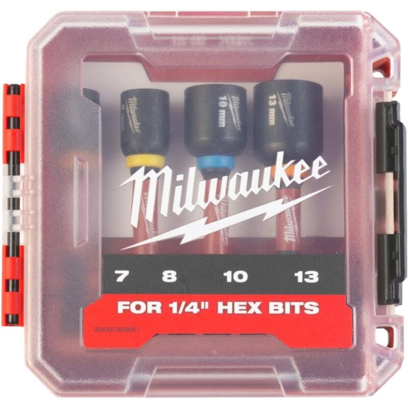 foto del prodotto milwaukee magnetic shockwave gen ii set di avvitatori a impulsi per dadi mag shw 4 pz.
