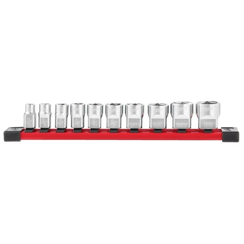 foto del prodotto milwaukee set di 10 bussole esagonali 3 8 10pc 4932492508