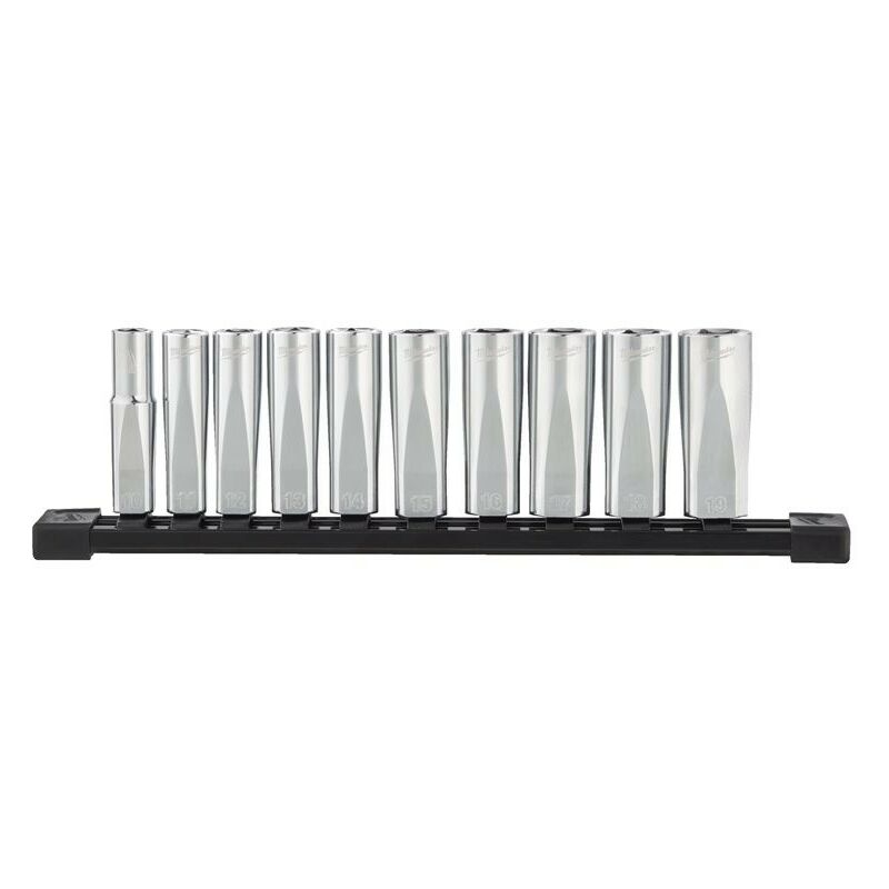foto del prodotto milwaukee set di 10 bussole esagonali lunghe 3 8 10 pc 4932492509