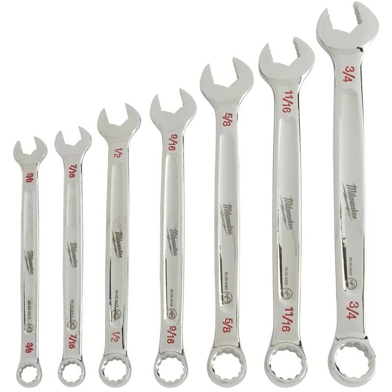 foto del prodotto milwaukee set di 7 chiavi combinate max bite imperial 48229407