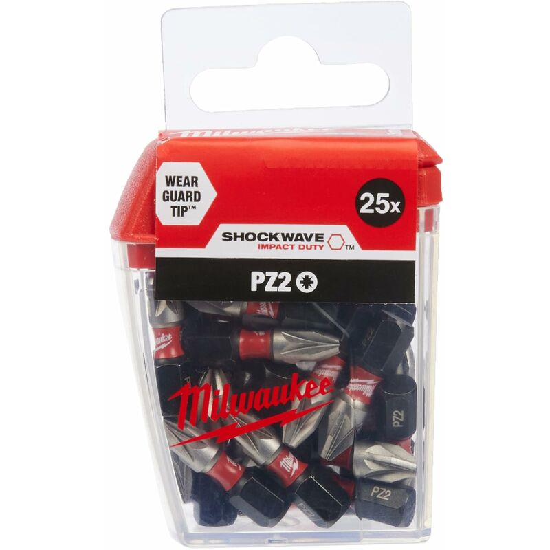 foto del prodotto milwaukee set di punte per trapano, punta pz 2 x 25 mm, set di 25 pezzi